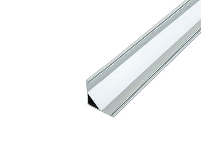 Профіль кутовий алюмінієвий для LED стрічки LPU-16 A L=2000 алюміній (розсіювач білий матовий LM-S16) 114913 фото